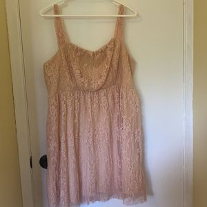 Forever 21 blush lace mini dress